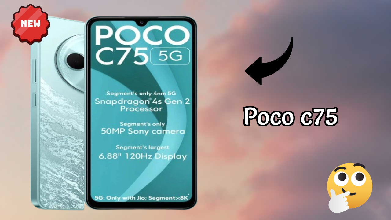 POCO C75 डिस्प्ले रिव्यु: 6.88 Inches (17.48 Cm) स्क्रीन साइज़
